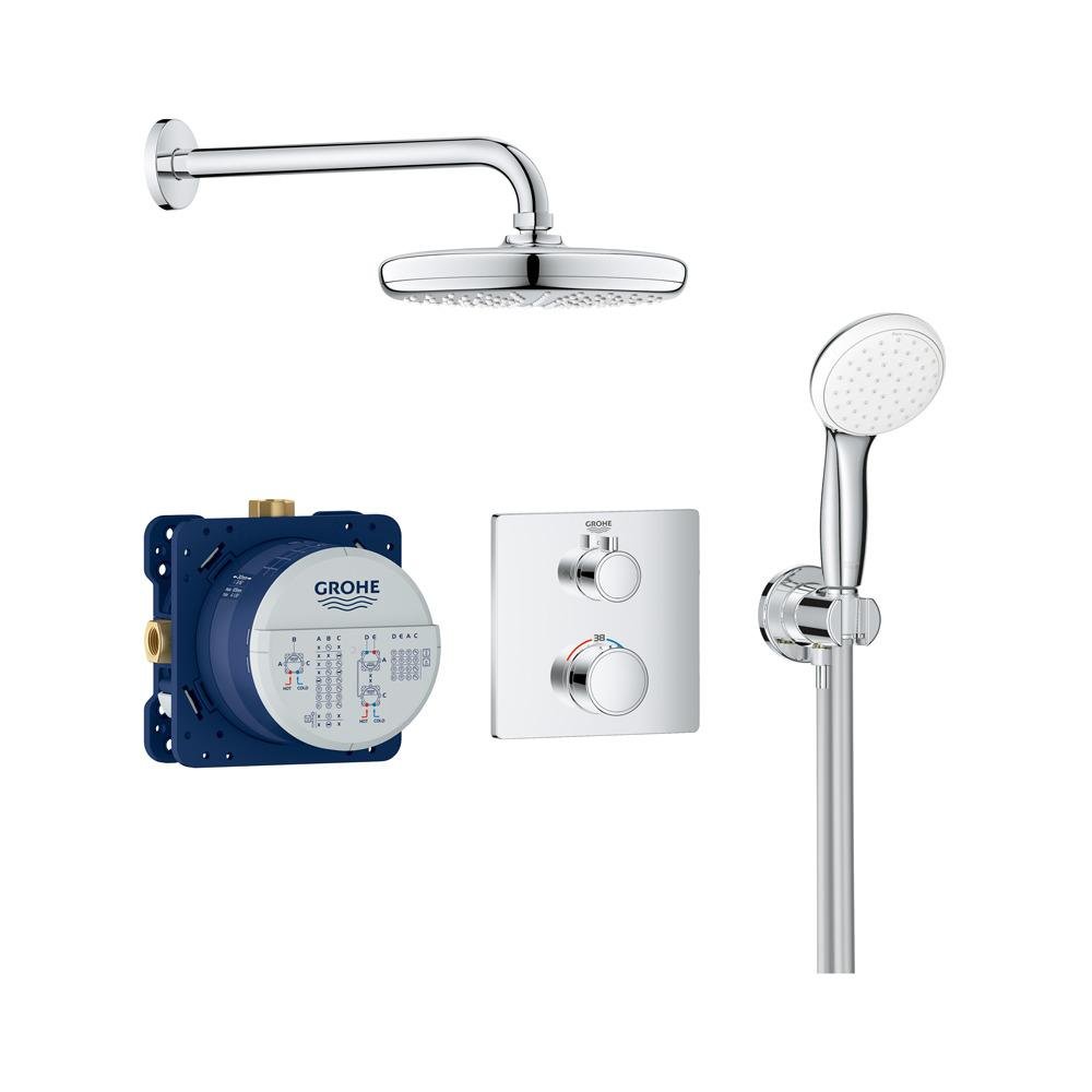 Grohe Perfect Shower Set Tempesta 210 ( Square Plate)