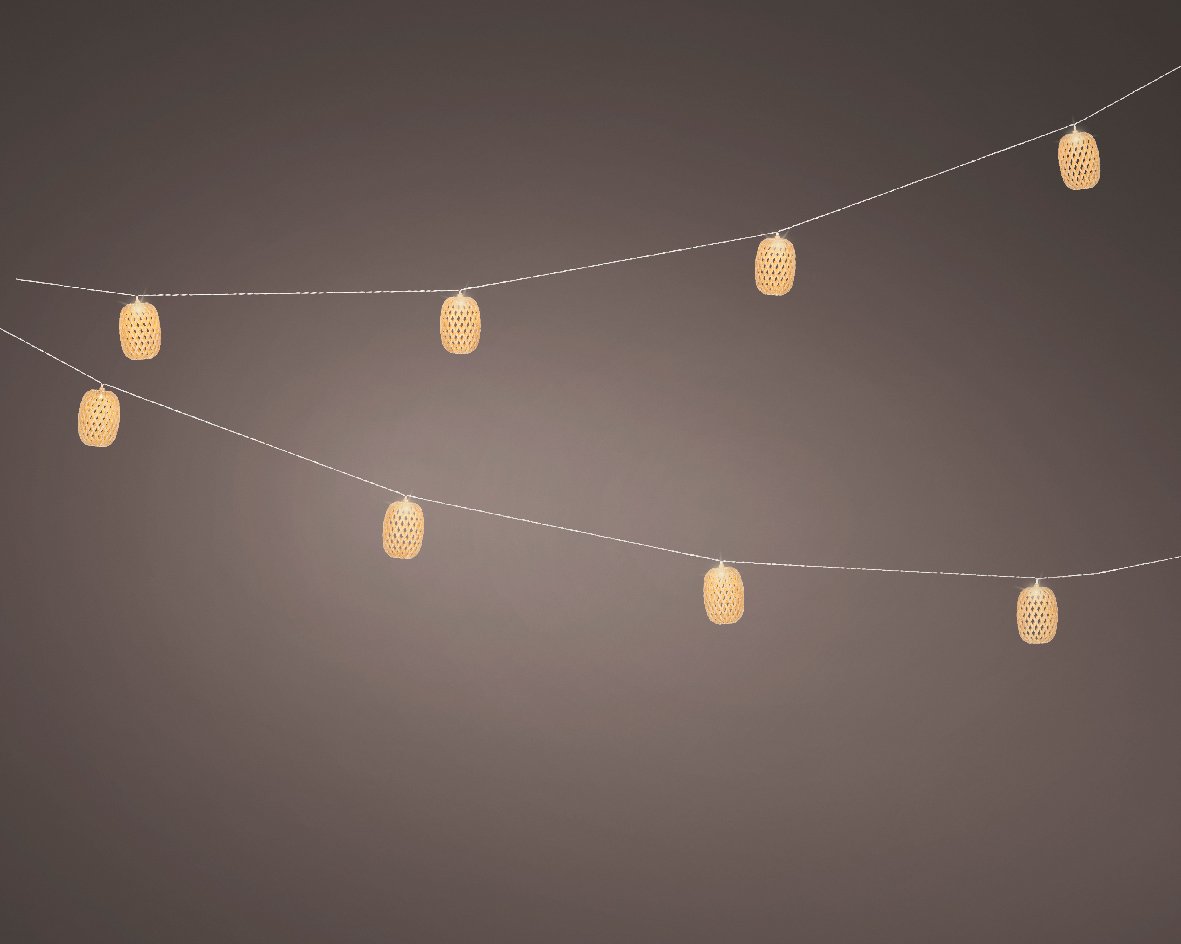 SOLAR STRING LIGHTS 450CM NATURAL / WHITE