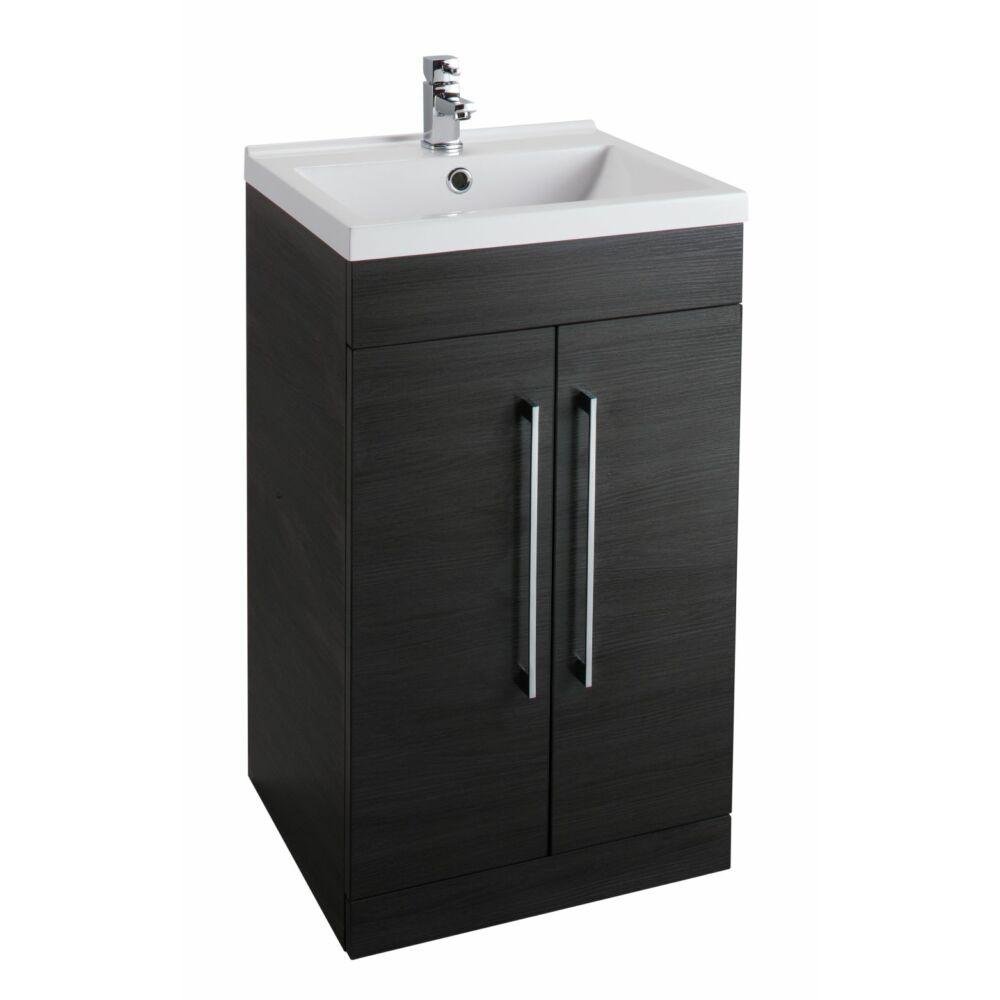 A ml Idon 50 Unit & Basin Matt Black